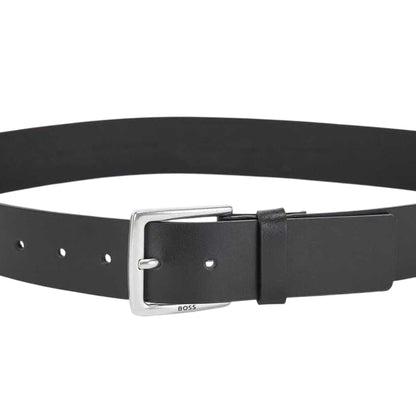 Black - Side - Boss Rummi Cow Leather Belt