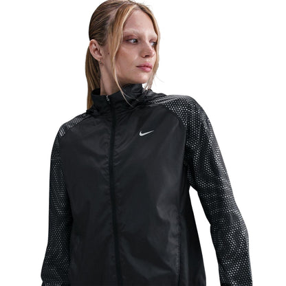 Black-Silver - Side - Nike Womens-Ladies T Flash Jacket