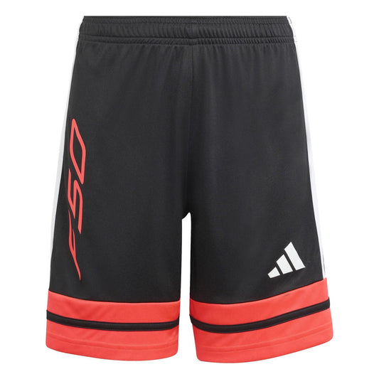 Black-Red - Front - Adidas Childrens-Kids F50 Running Shorts