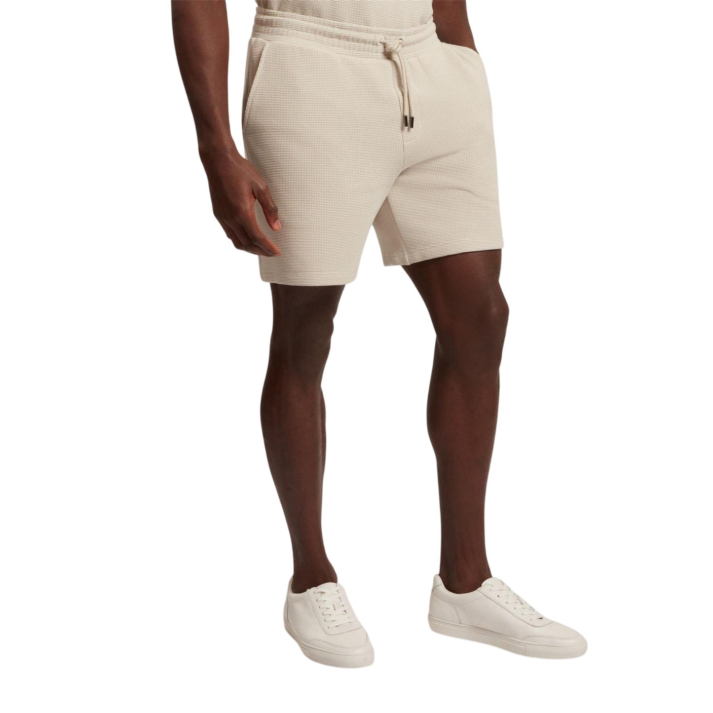Ecru - Side - Ted Baker Mens Textured Shorts