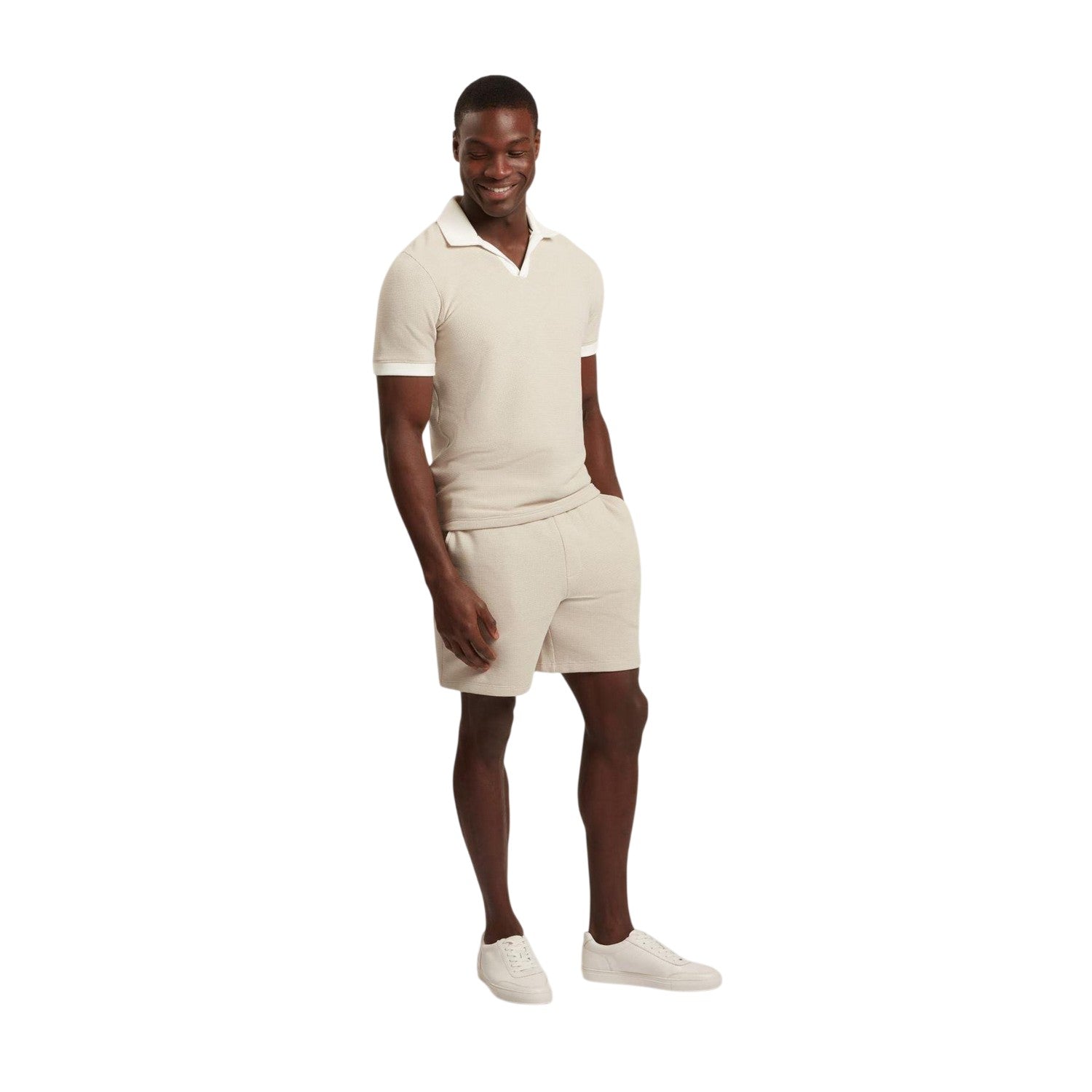 Ecru - Lifestyle - Ted Baker Mens Textured Shorts