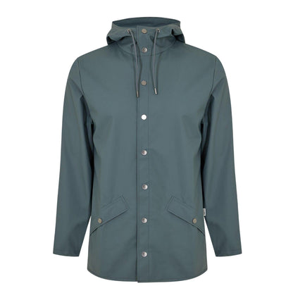 Lagoon Blue - Front - Rains Mens Waterproof Jacket