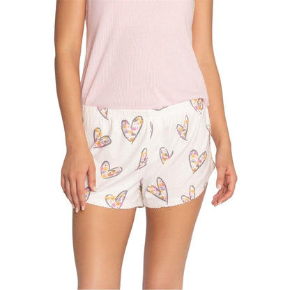 Off White - Front - PJ Salvage Womens-Ladies A Heart Full Of Daisies Lounge Shorts