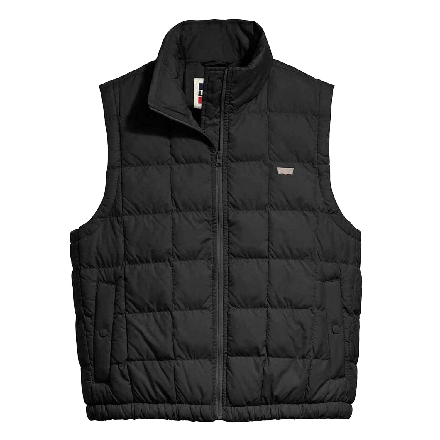 Black - Front - Levis Womens-Ladies Briar Puffer Gilet