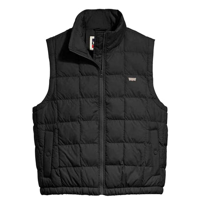 Black - Front - Levis Womens-Ladies Briar Puffer Gilet