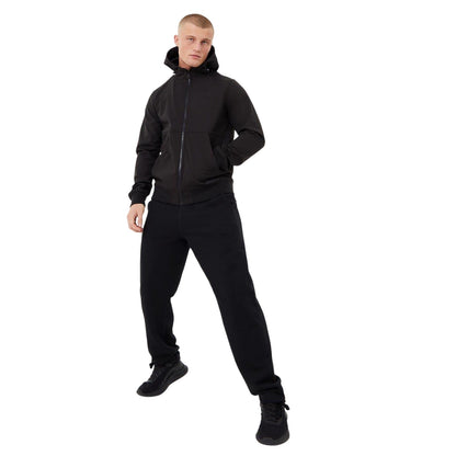 Black - Pack Shot - Everlast Mens Plain Hooded Soft Shell Jacket