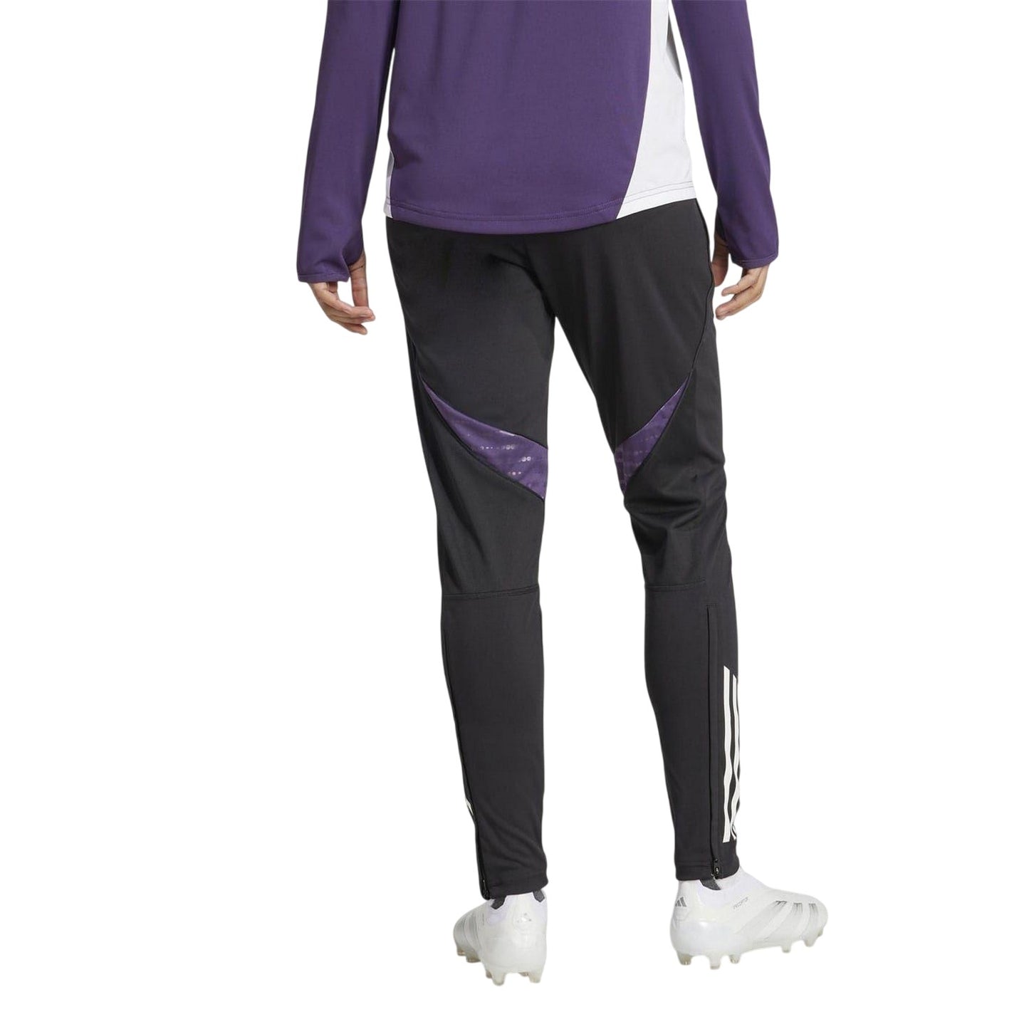 Black - Back - Adidas Womens-Ladies Manchester United FC Tracksuit Bottoms