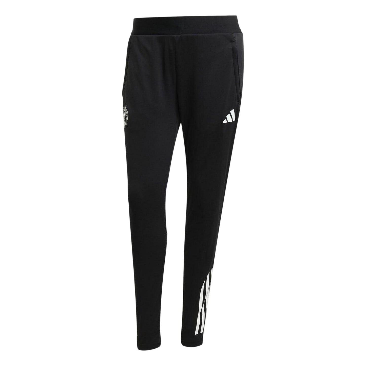 Black - Front - Adidas Womens-Ladies Manchester United FC Tracksuit Bottoms
