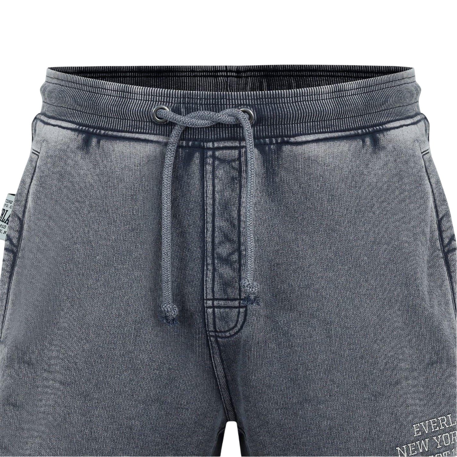 Washed Grey - Side - Everlast Mens NYC Lettering Shorts