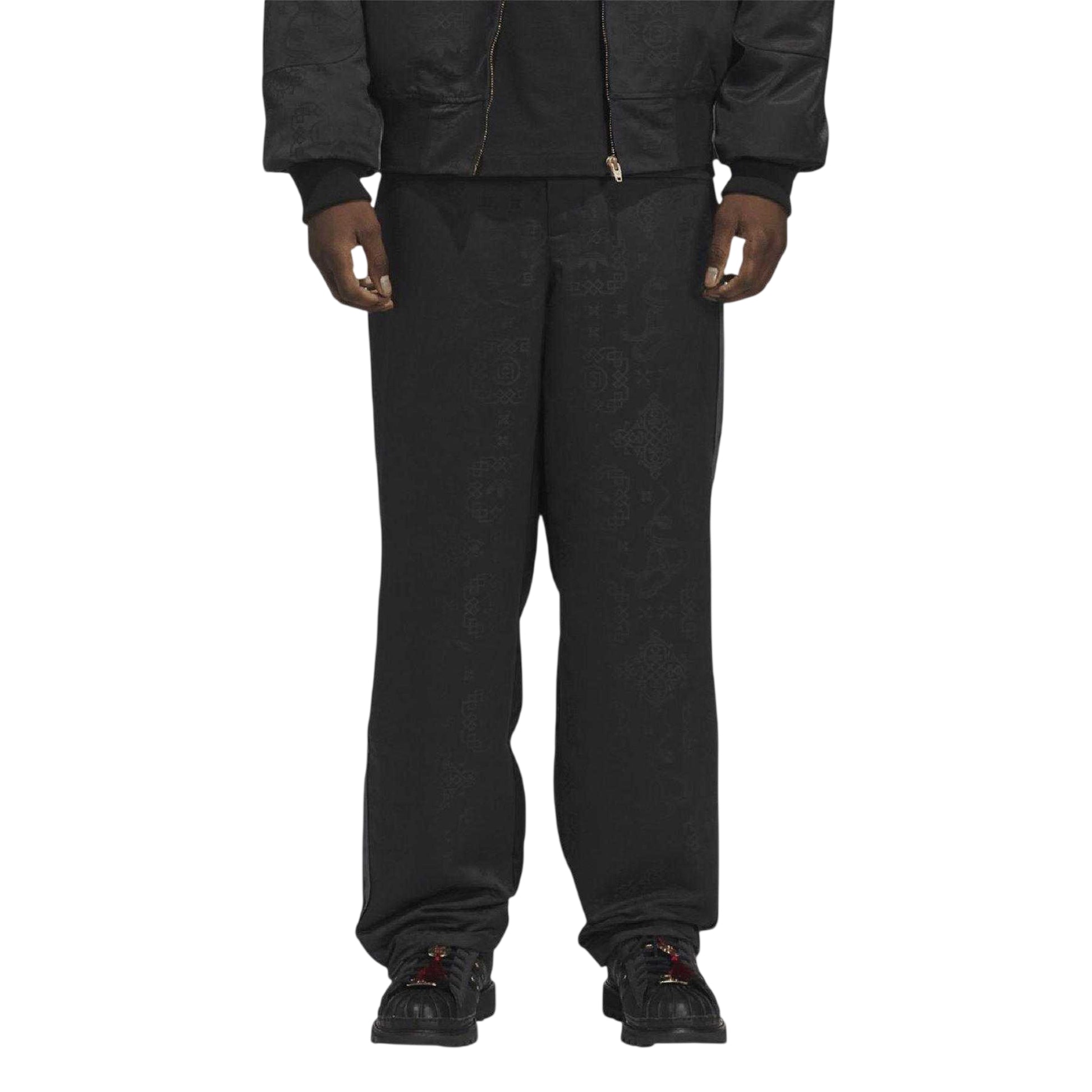 Black - Side - Adidas Mens Clot All-Over Print Tracksuit Bottoms