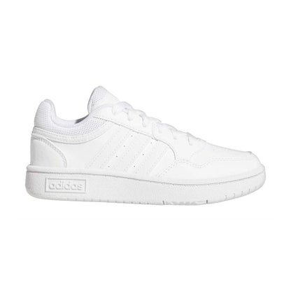 White - Lifestyle - Adidas Childrens-Kids Hoops 3.0 Basketball Trainers