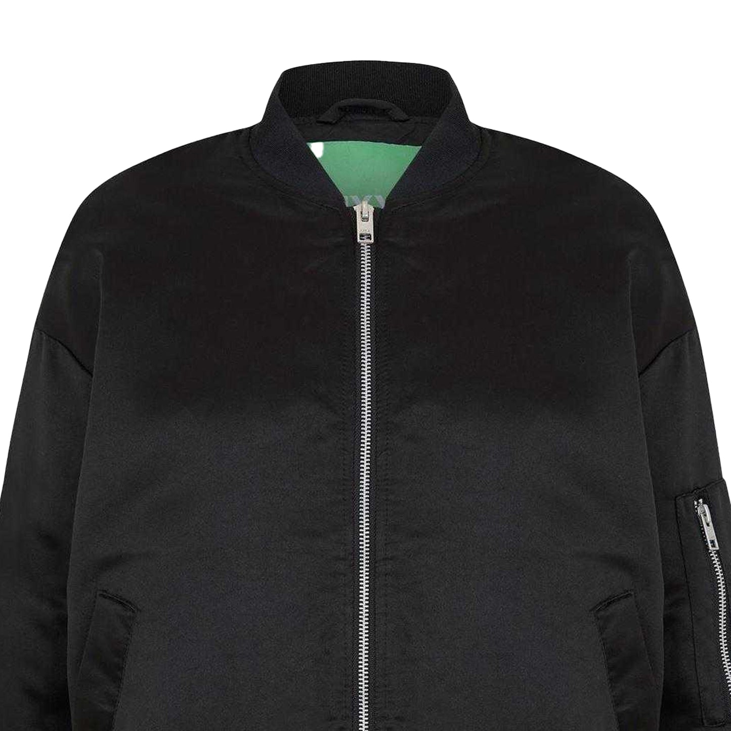 Black - Side - JJXX Womens-Ladies Satin Bomber Jacket