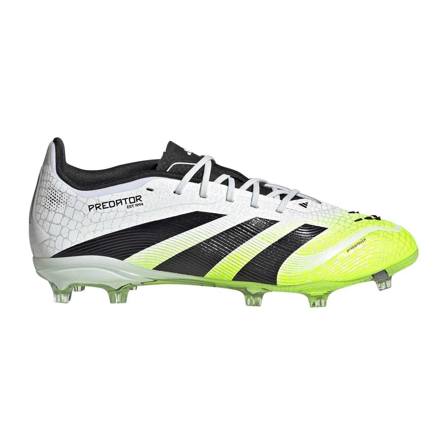 White-Black-Lemon - Lifestyle - Adidas Childrens-Kids Predator Elite Firm Ground Football Boots