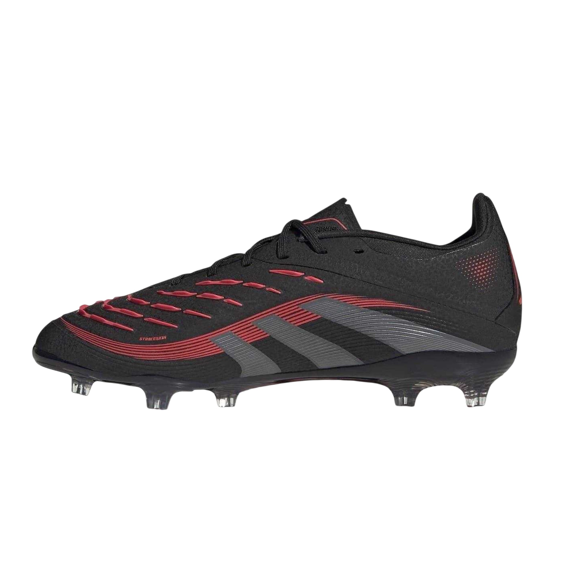 Black-Grey - Side - Adidas Childrens-Kids Predator Elite Firm Ground Football Boots