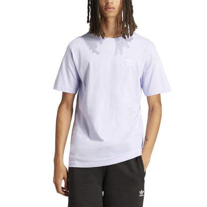 Violet - Side - Adidas Mens Essentials Logo Regular T-Shirt