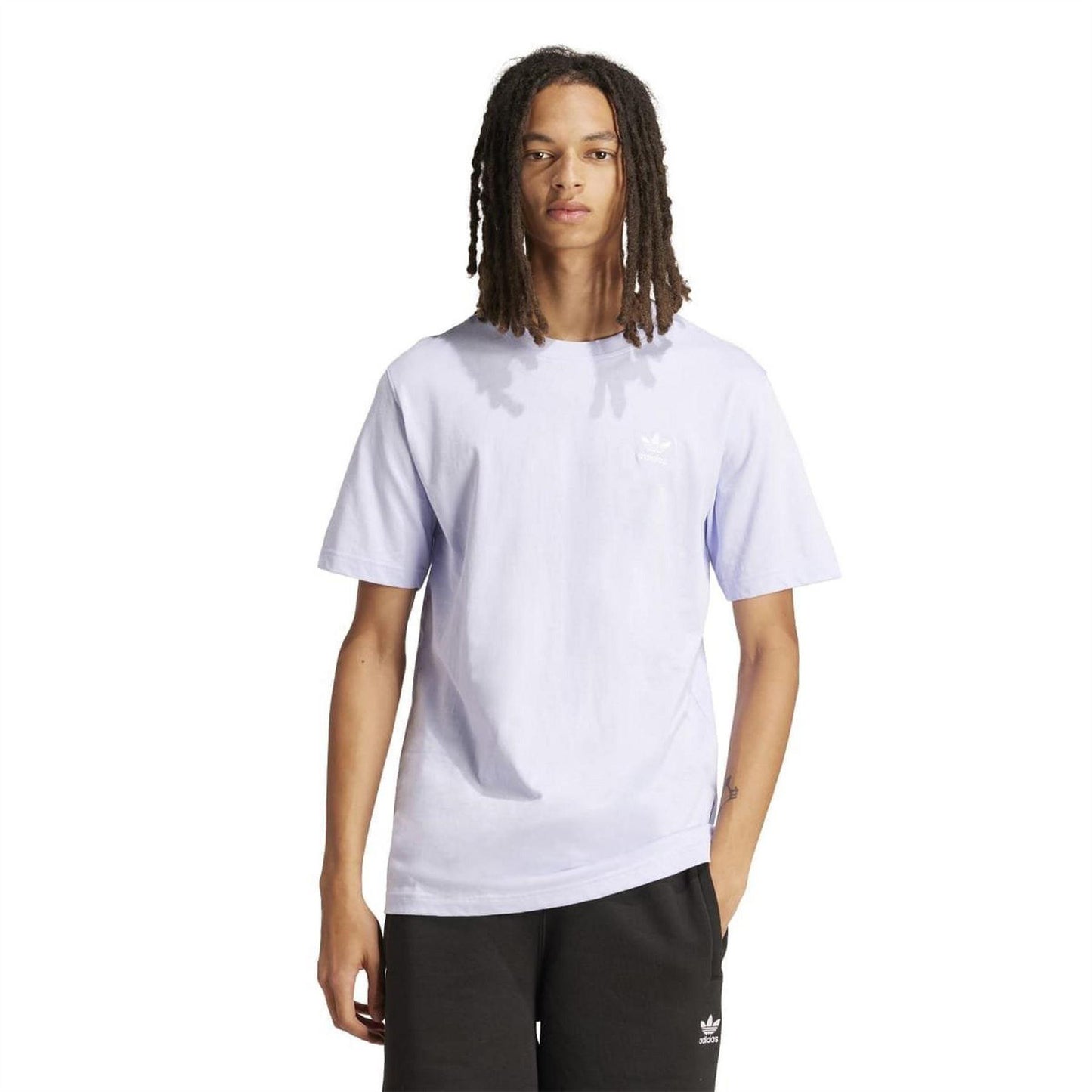 Violet - Lifestyle - Adidas Mens Essentials Logo Regular T-Shirt