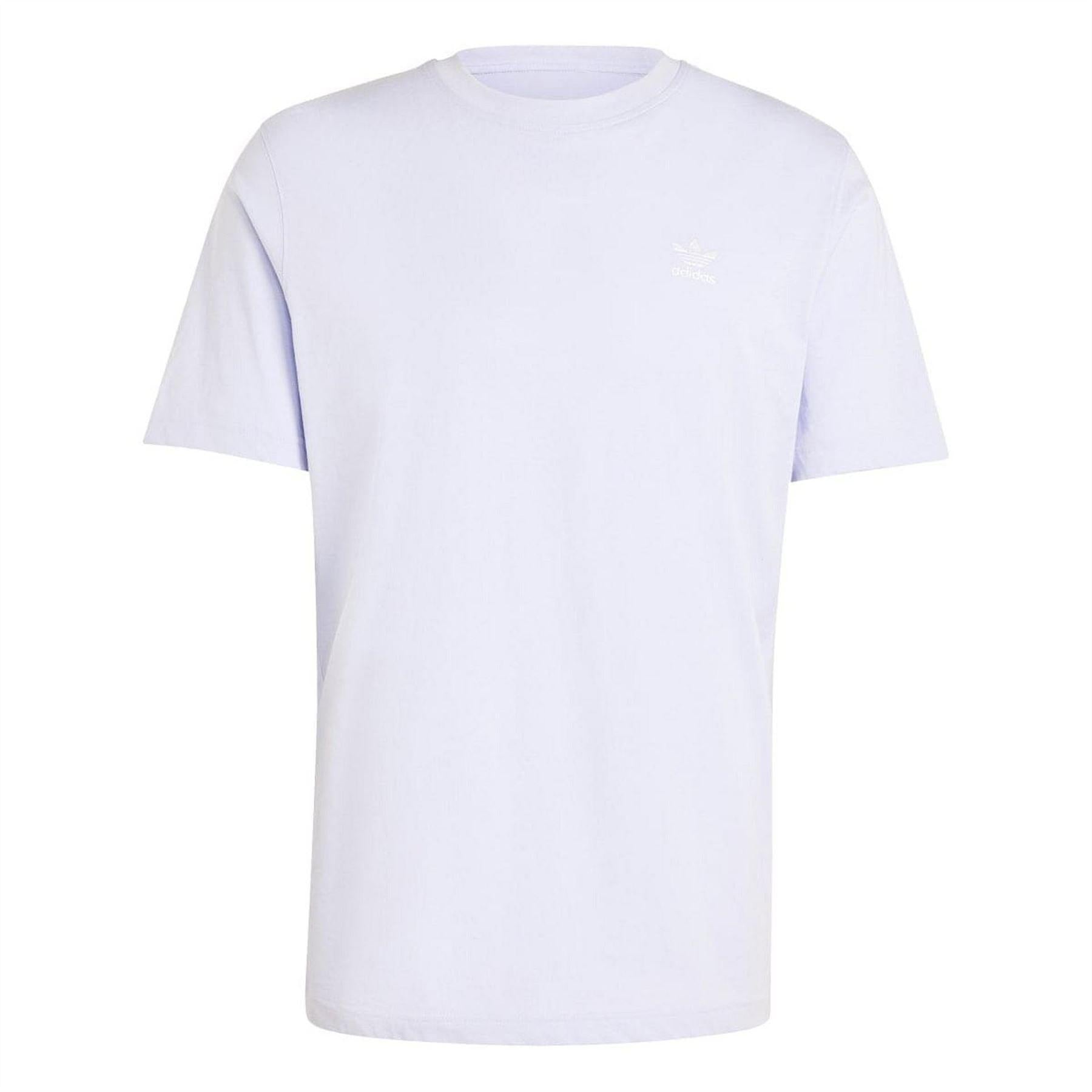 Violet - Front - Adidas Mens Essentials Logo Regular T-Shirt