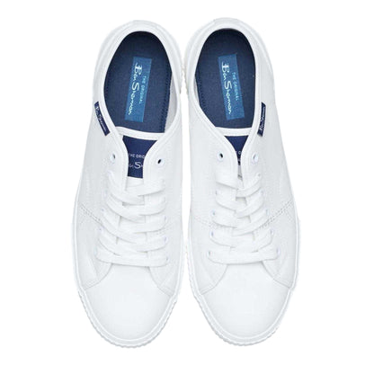 White - Side - Ben Sherman Mens Logo Trainers