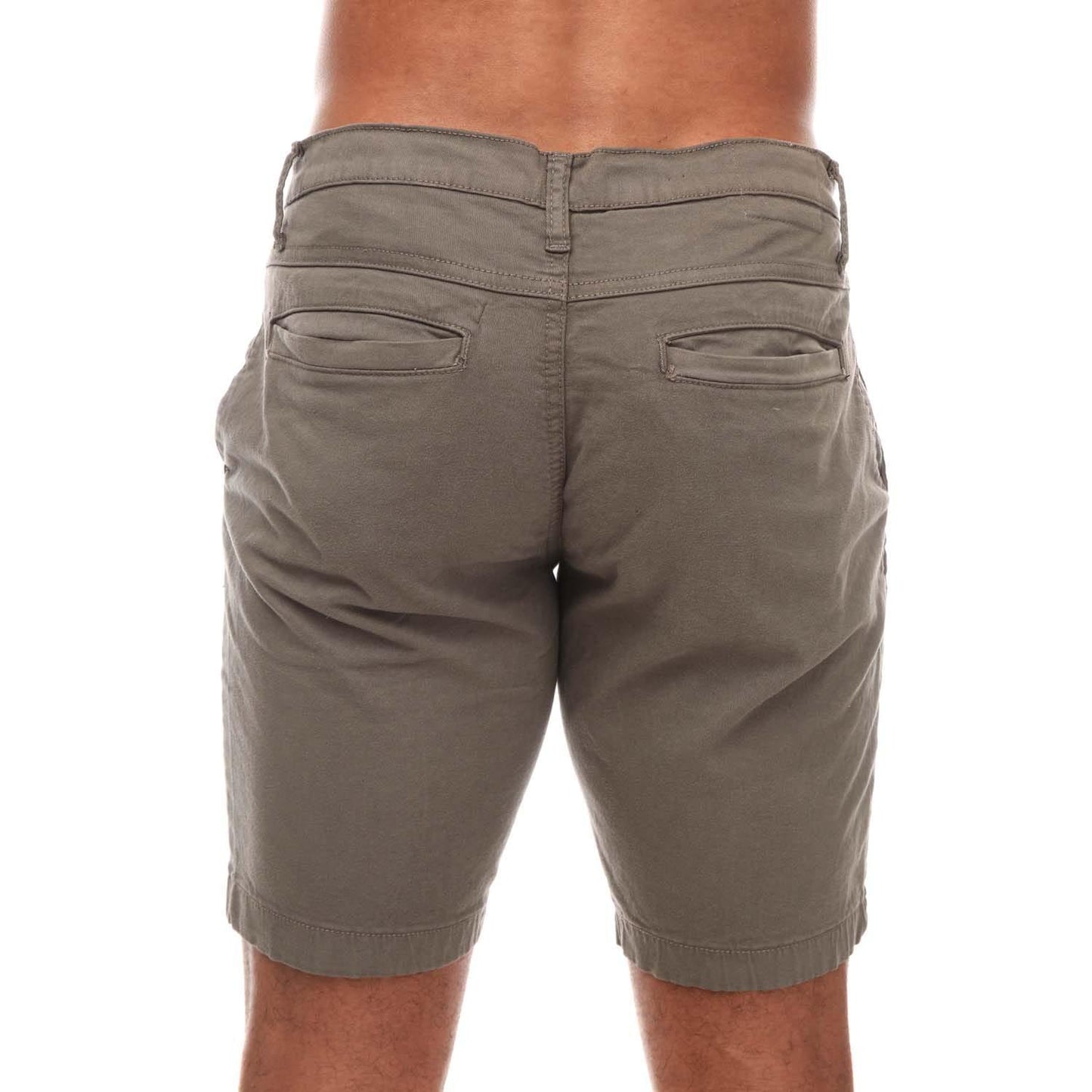 Olive - Back - Duck and Cover Mens Moreshore Chino Shorts