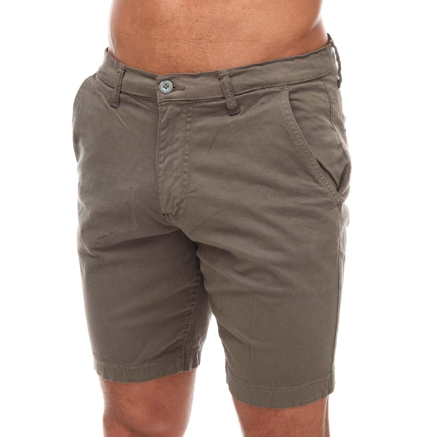 Olive - Front - Duck and Cover Mens Moreshore Chino Shorts