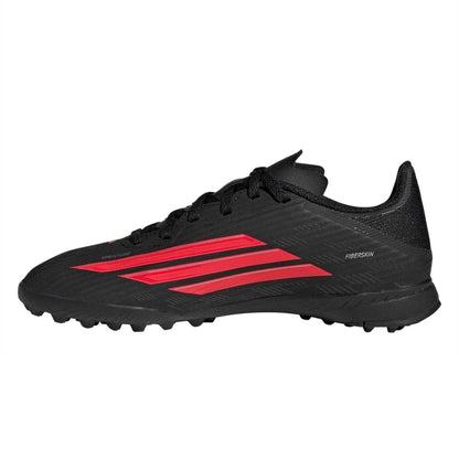 Black-Red - Side - Adidas Childrens-Kids F50 League Football Astro Turf Trainers