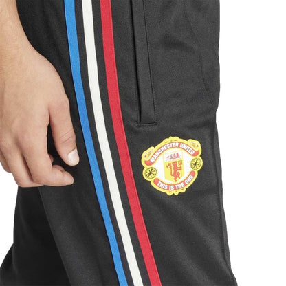 Black - Side - Adidas Mens Manchester United FC Tracksuit Bottoms