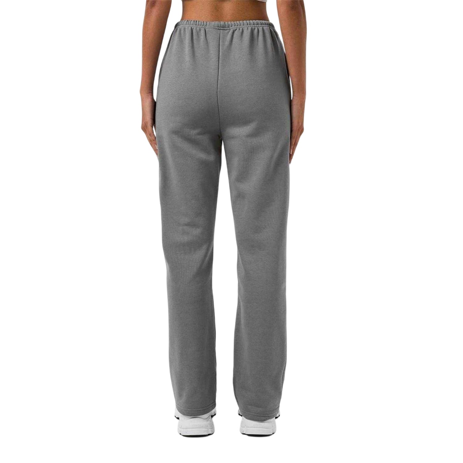 Wolf Grey - Back - Sisters and Seekers Womens-Ladies Embroidered Logo Wide Leg Sweatpants