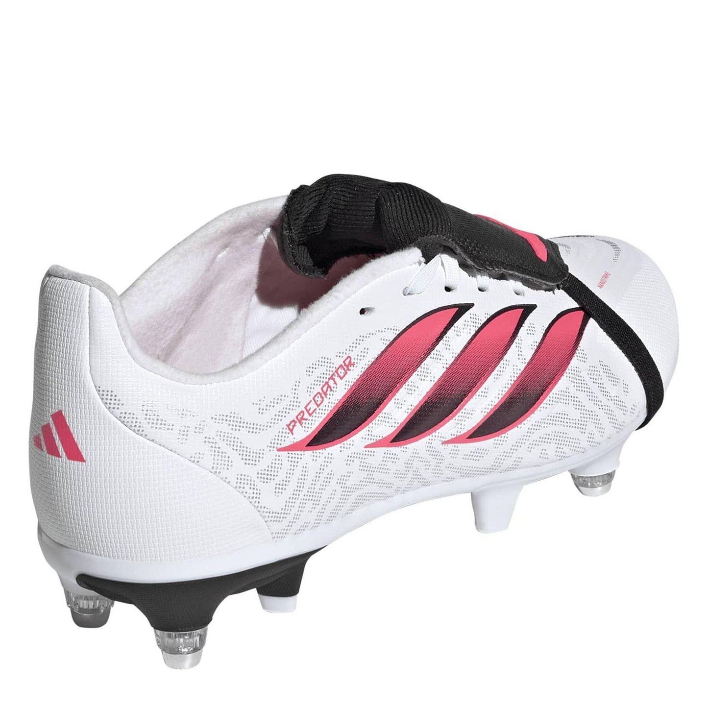 White-Coral - Lifestyle - Adidas Childrens-Kids Predator League Soft Ground Rugby Boots