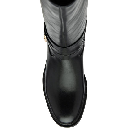 Black - Lifestyle - Lotus Shoes Womens-Ladies Freya Leather Knee-High Boots