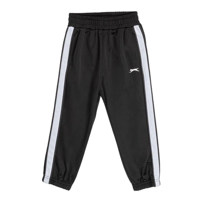 Black-Charcoal - Lifestyle - Slazenger Childrens-Kids Polyester Lightweight Tracksuit Set