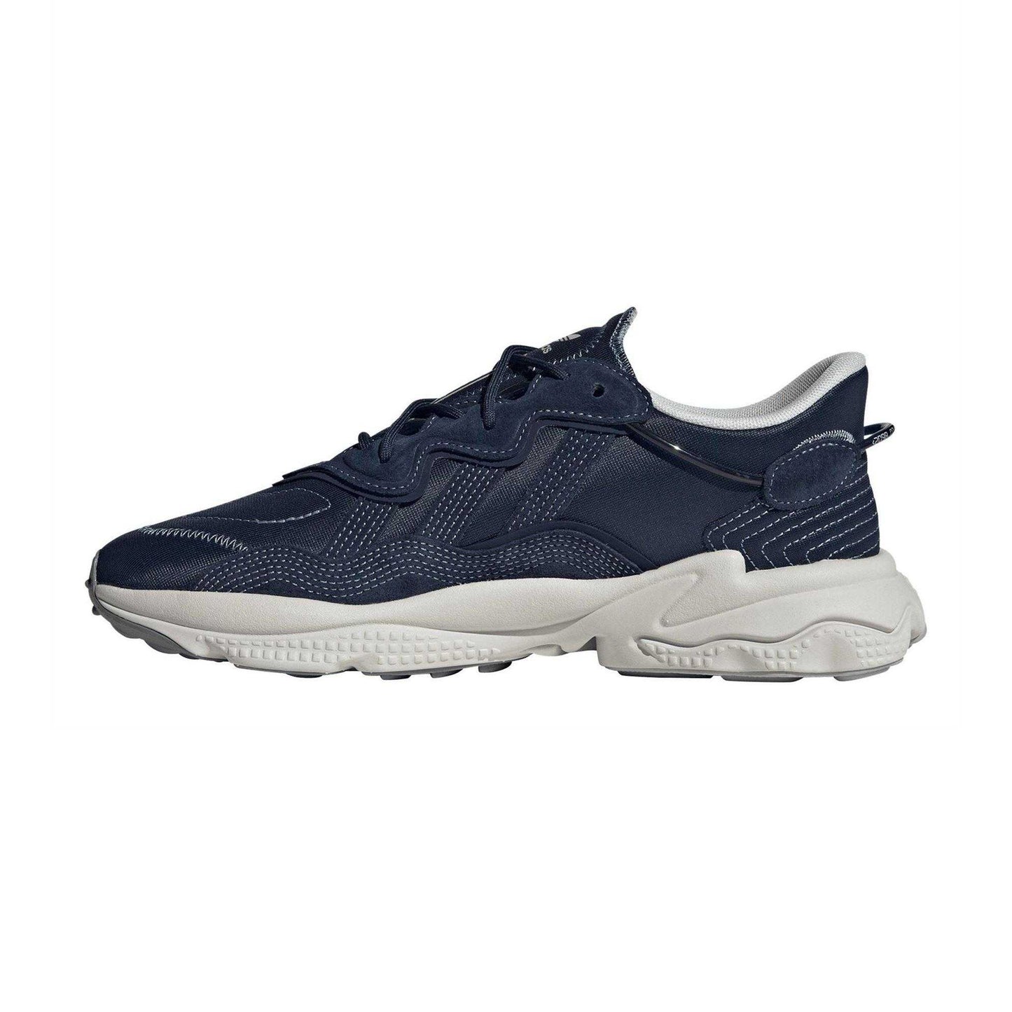 Night Indigo - Back - Adidas Childrens-Kids Ozweego Logo Suede Low Cut Trainers