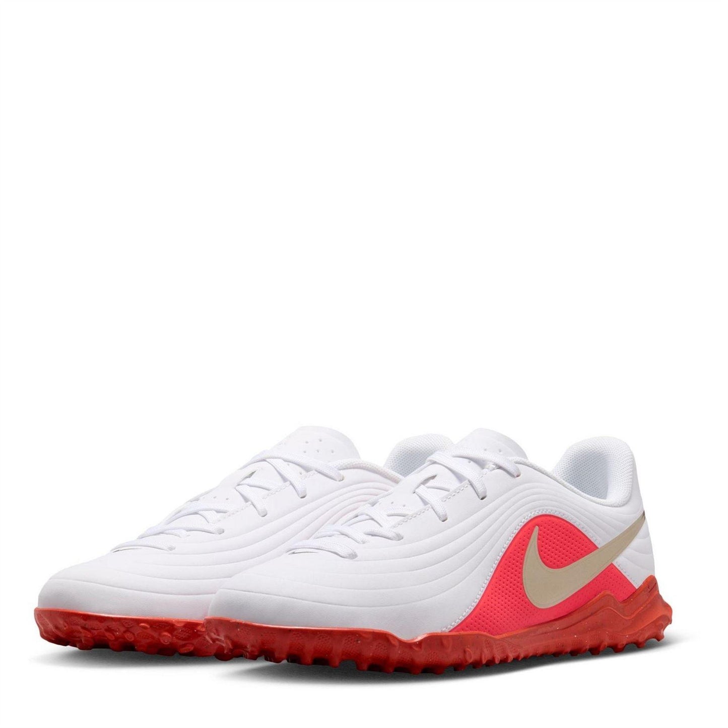 White-Red - Pack Shot - Nike Childrens-Kids Tiempo Club Football Boots