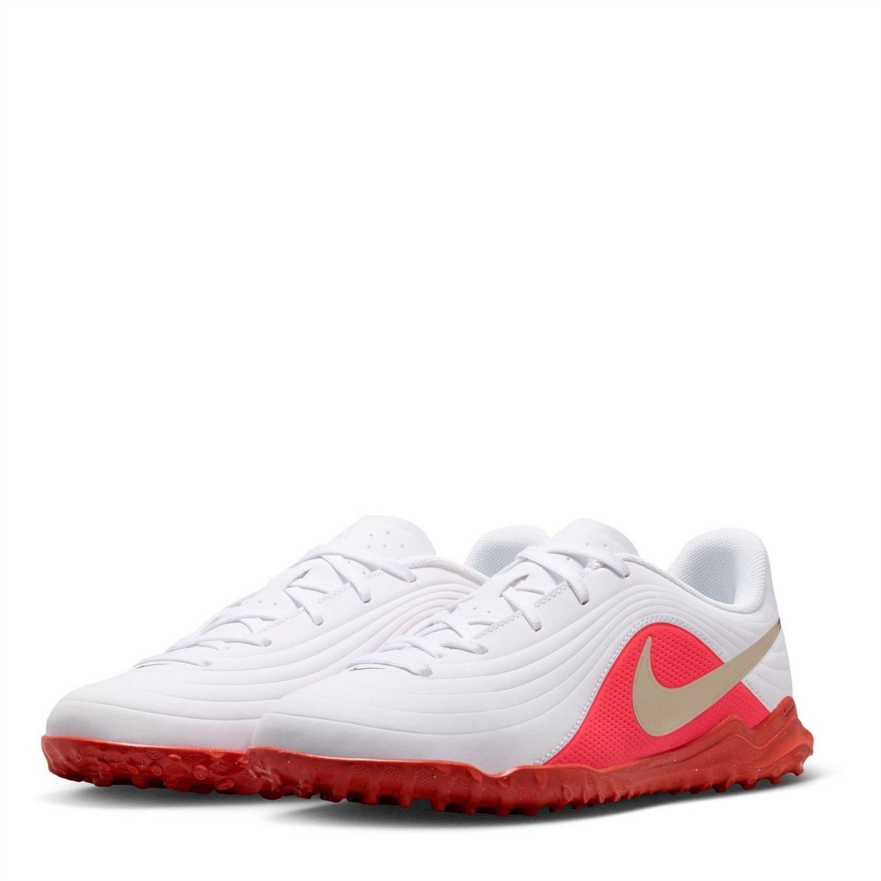 White-Red - Pack Shot - Nike Childrens-Kids Tiempo Club Football Boots