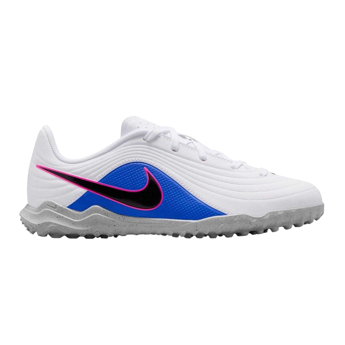 Blue-White-Pink - Front - Nike Childrens-Kids Tiempo Club Football Boots