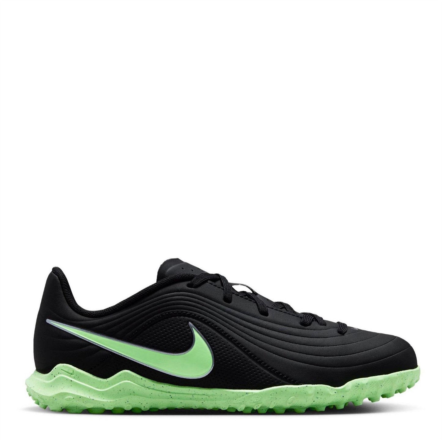 Black-Green - Front - Nike Childrens-Kids Tiempo Club Football Boots