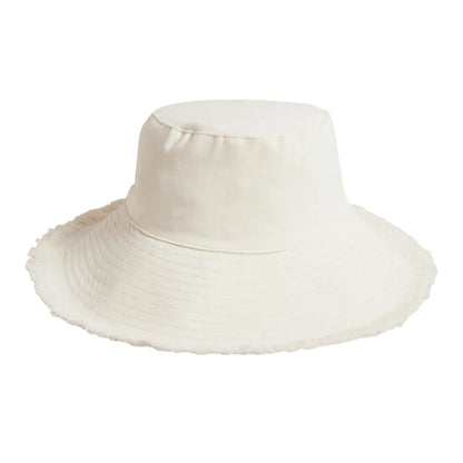 Natural - Back - Ted Baker Baisee Frayed Edge Bucket Hat