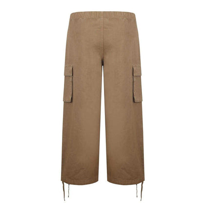 Khaki Green - Back - SoulCal Unisex Adult Wide Leg Cargo Trousers