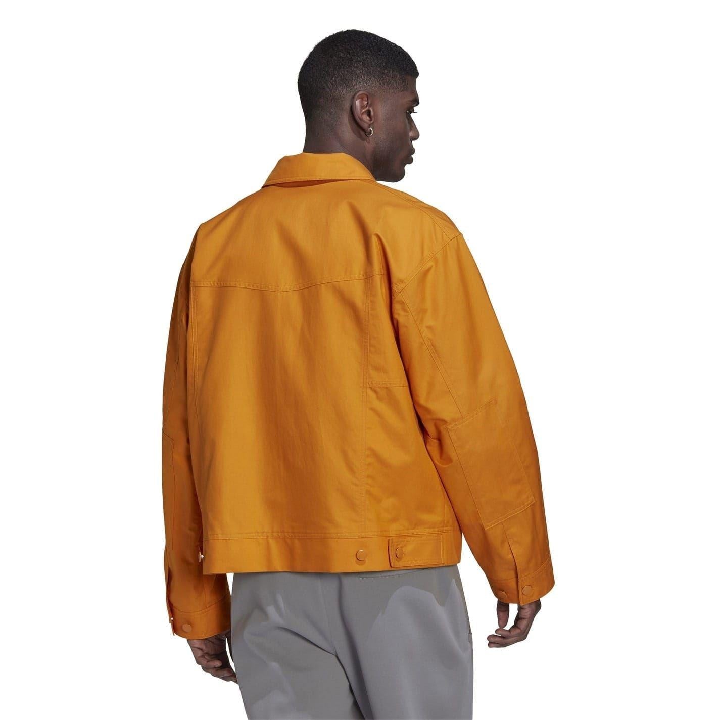 Orange - Back - Adidas Womens-Ladies Tie Break Jacket