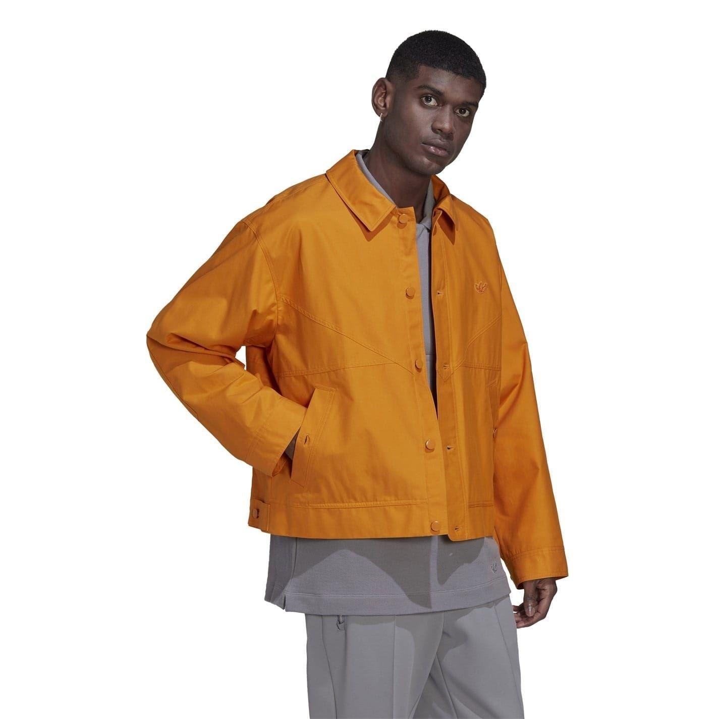 Orange - Lifestyle - Adidas Womens-Ladies Tie Break Jacket