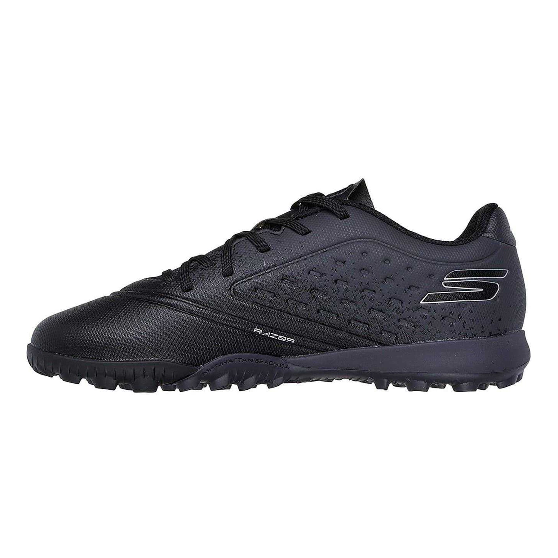 Black - Back - Skechers Childrens-Kids Razor Football Astro Turf Trainers