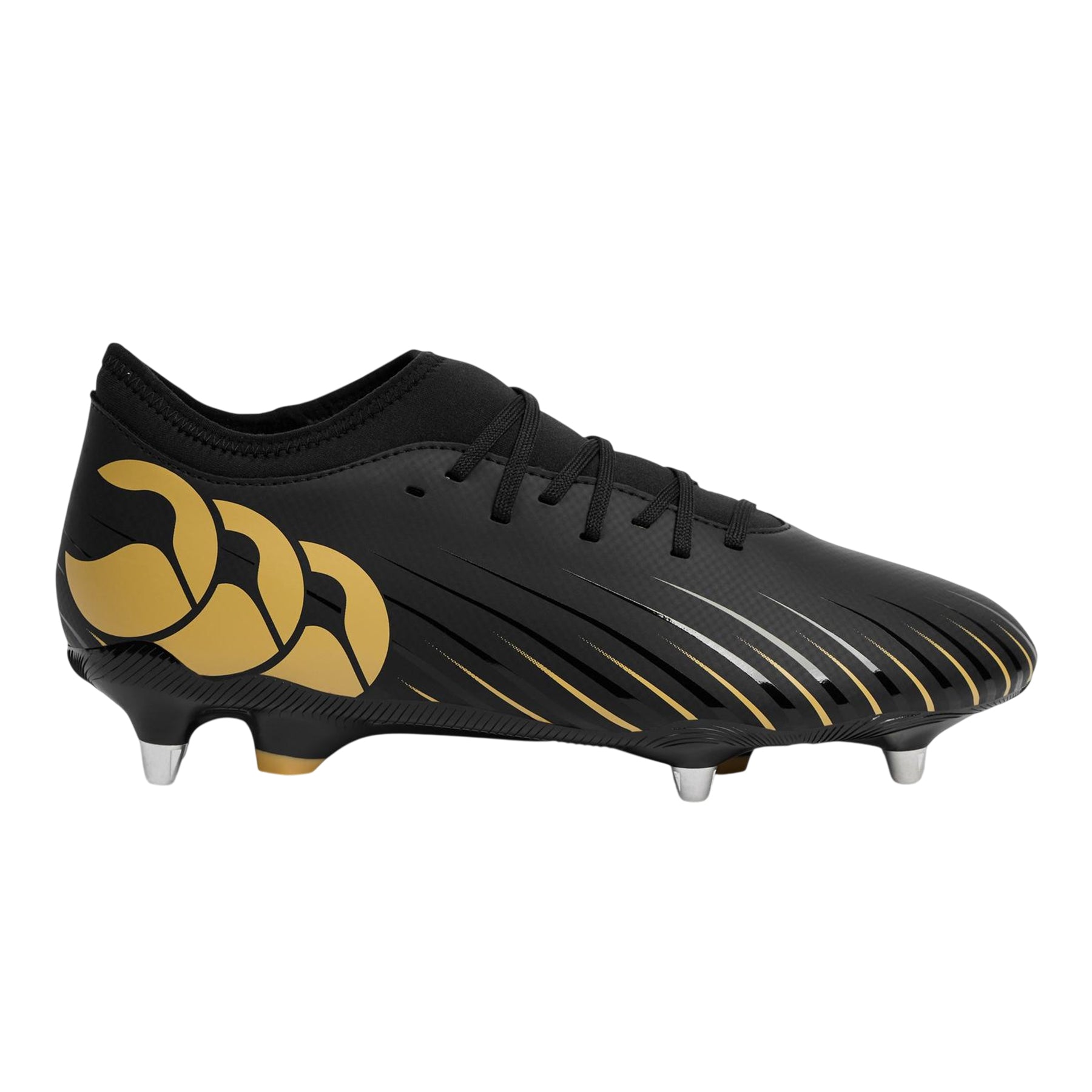 Black - Front - Canterbury Mens Speed Falcon Team Soft Ground Rugby Boots