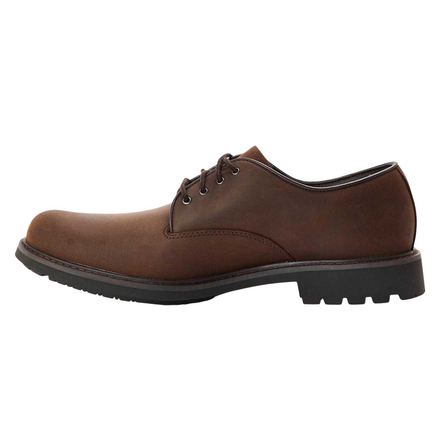 Dark Brown - Back - Timberland Mens Leather Waterproof Formal Derby Shoes