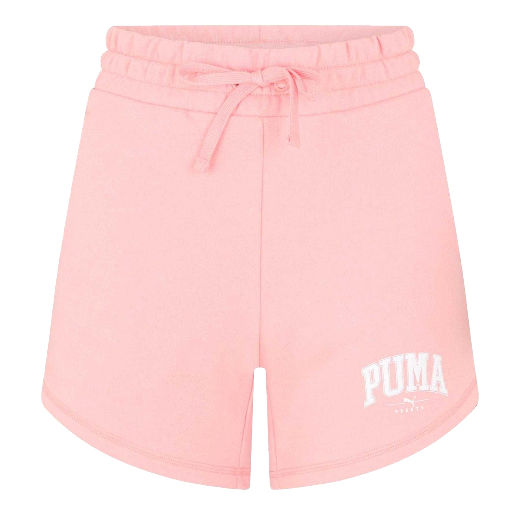 Pink - Front - Puma Womens-Ladies Woven High Waist Sweat Shorts