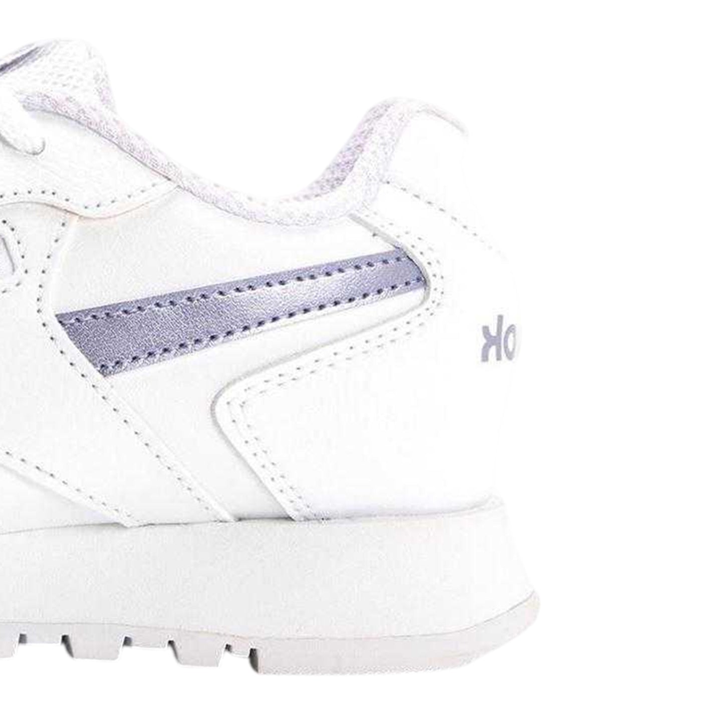 White-Purple - Side - Reebok Childrens-Kids Glide Trainers