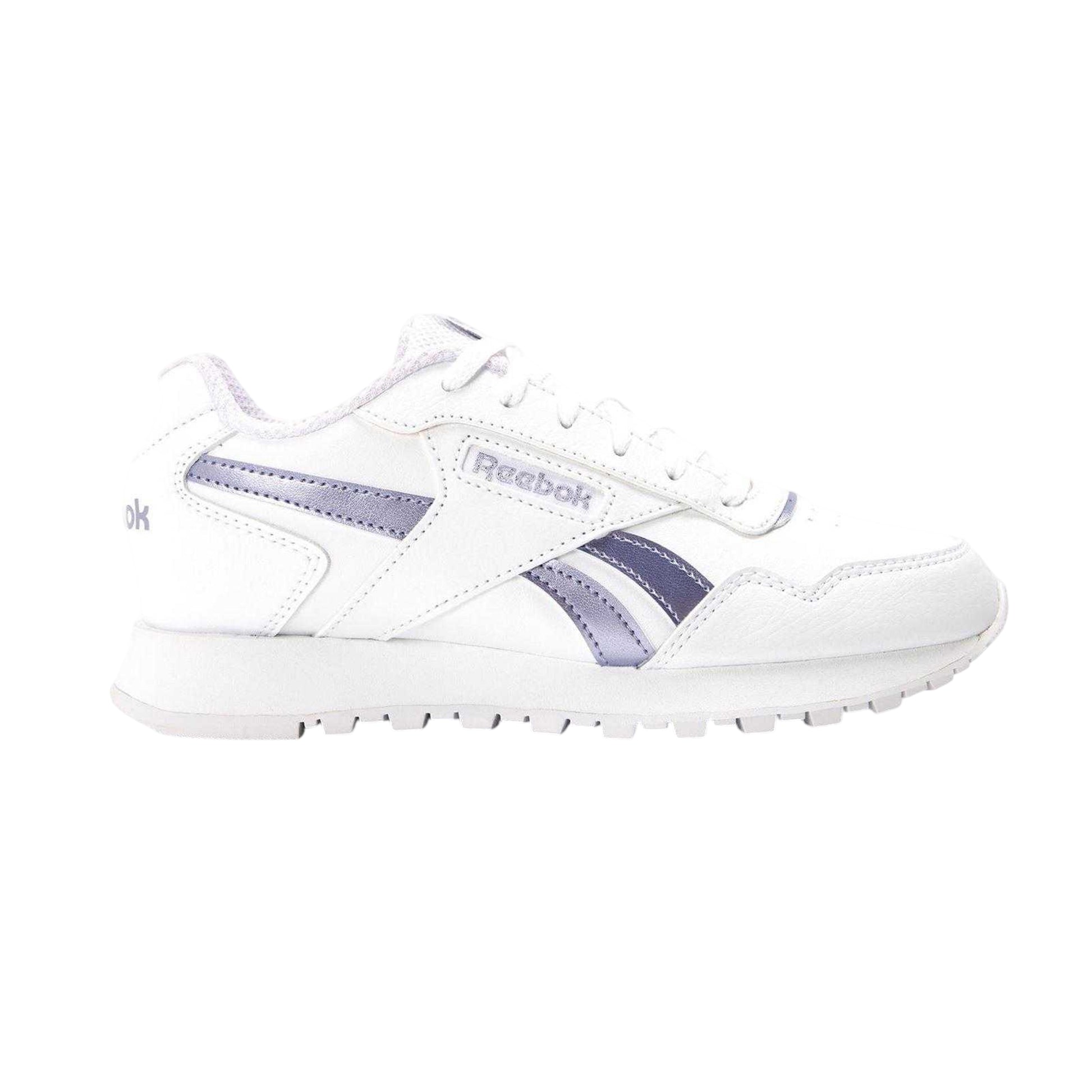 White-Purple - Front - Reebok Childrens-Kids Glide Trainers