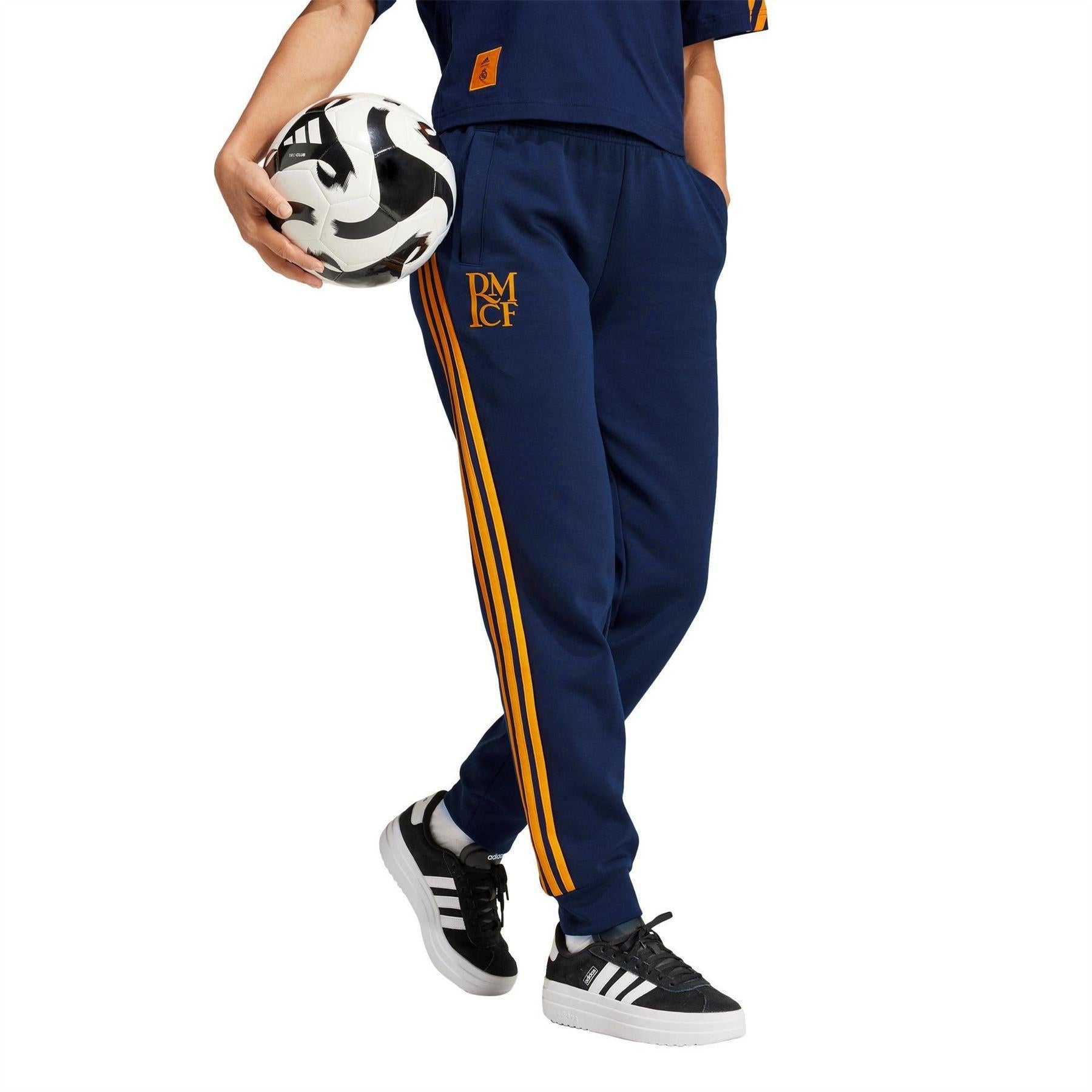 Night Navy - Lifestyle - Adidas Womens-Ladies Real Madrid CF Tracksuit Bottoms