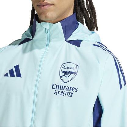 Blue - Side - Adidas Mens 2024-2025 Arsenal FC All Weather Jacket