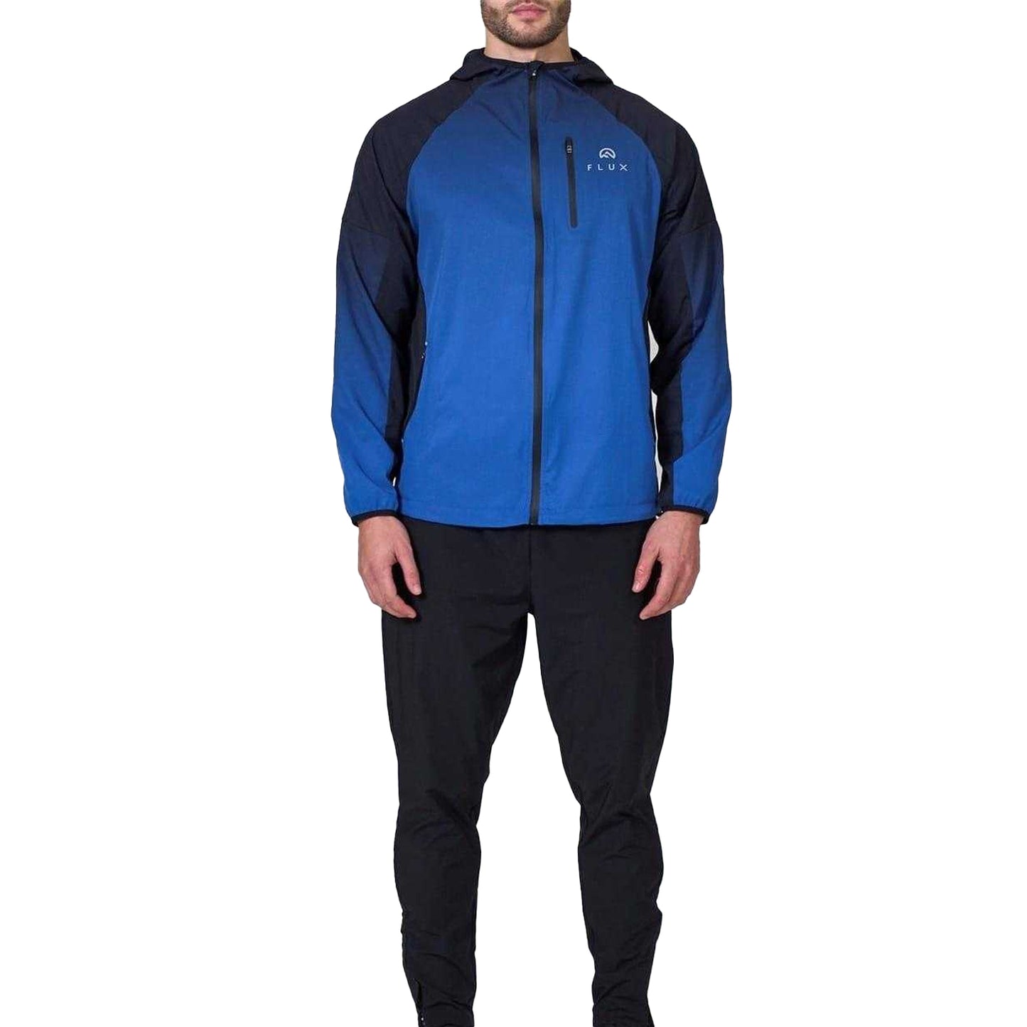 Black-Cobalt - Lifestyle - Flux Active Mens Gradient Logo Regular Jacket