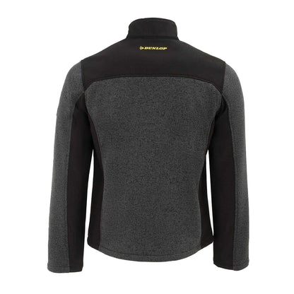 Black-Grey - Back - Dunlop Mens On Site Fleece Jacket