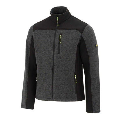 Black-Grey - Pack Shot - Dunlop Mens On Site Fleece Jacket